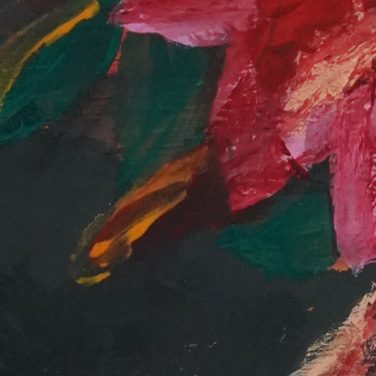 Red Flowers Painting Print I