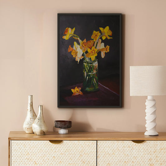 Yellow Flowers Painting Print I