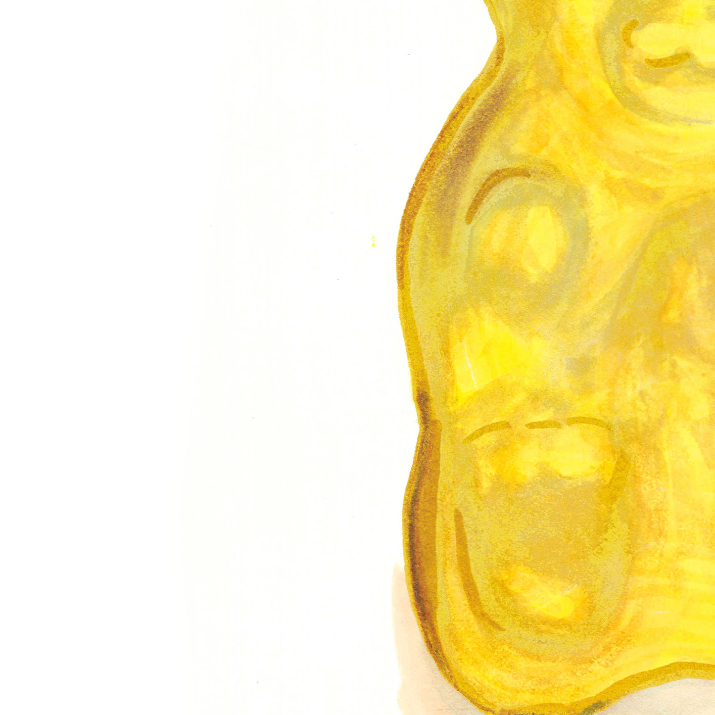 Yellow Gummy Bear Print