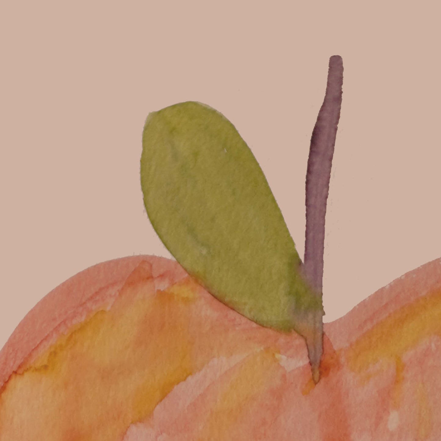 Red Apple Watercolor Poster | Le Pomme