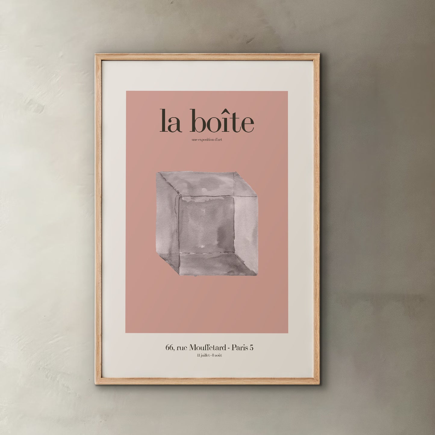 Cube Watercolor Poster | La Boite