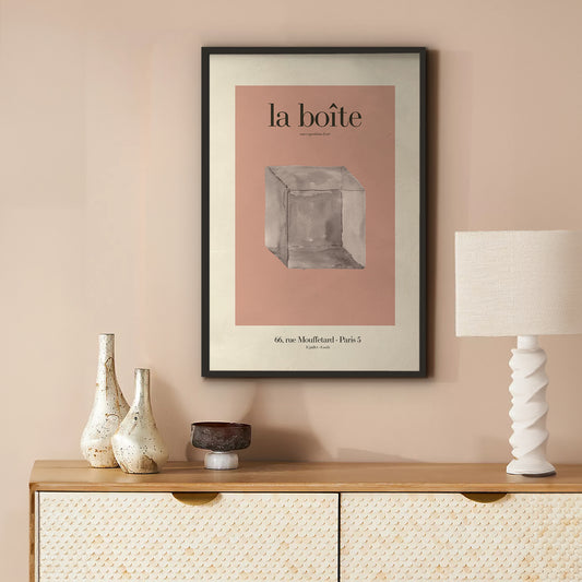 Cube Watercolor Poster | La Boite