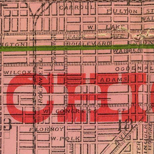 Chicago Map I Postcard