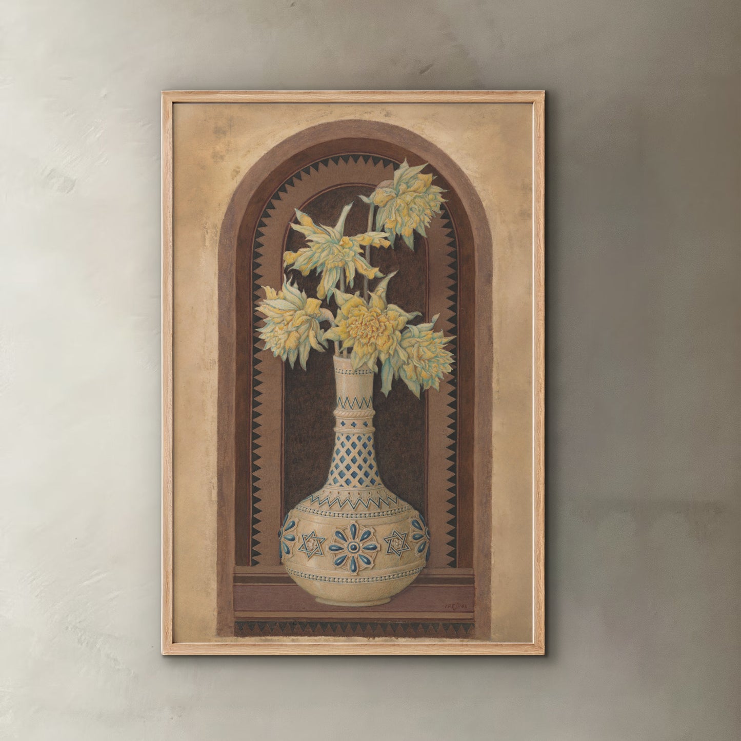 Vase of Flowers | Vintage Painting Print