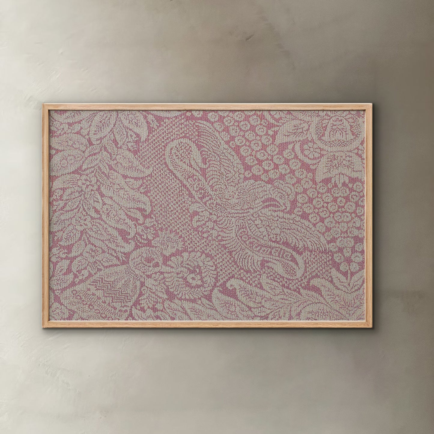 Vintage American Textile | Pink Bird