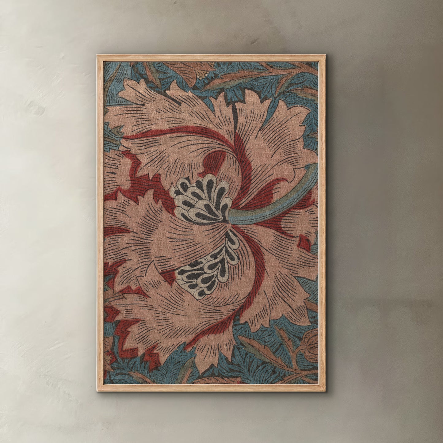 Vintage American Textile | Pink Flower