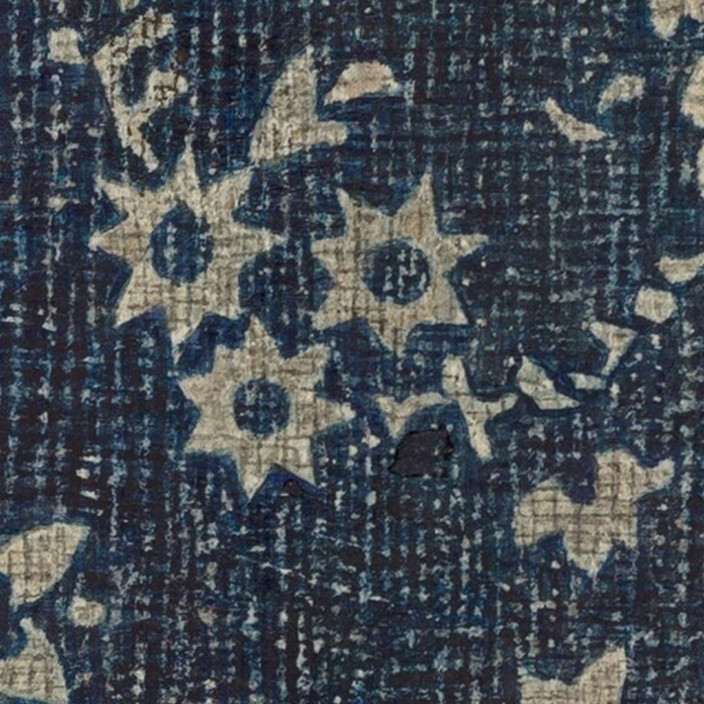 Vintage American Textile | Flowers on Blue