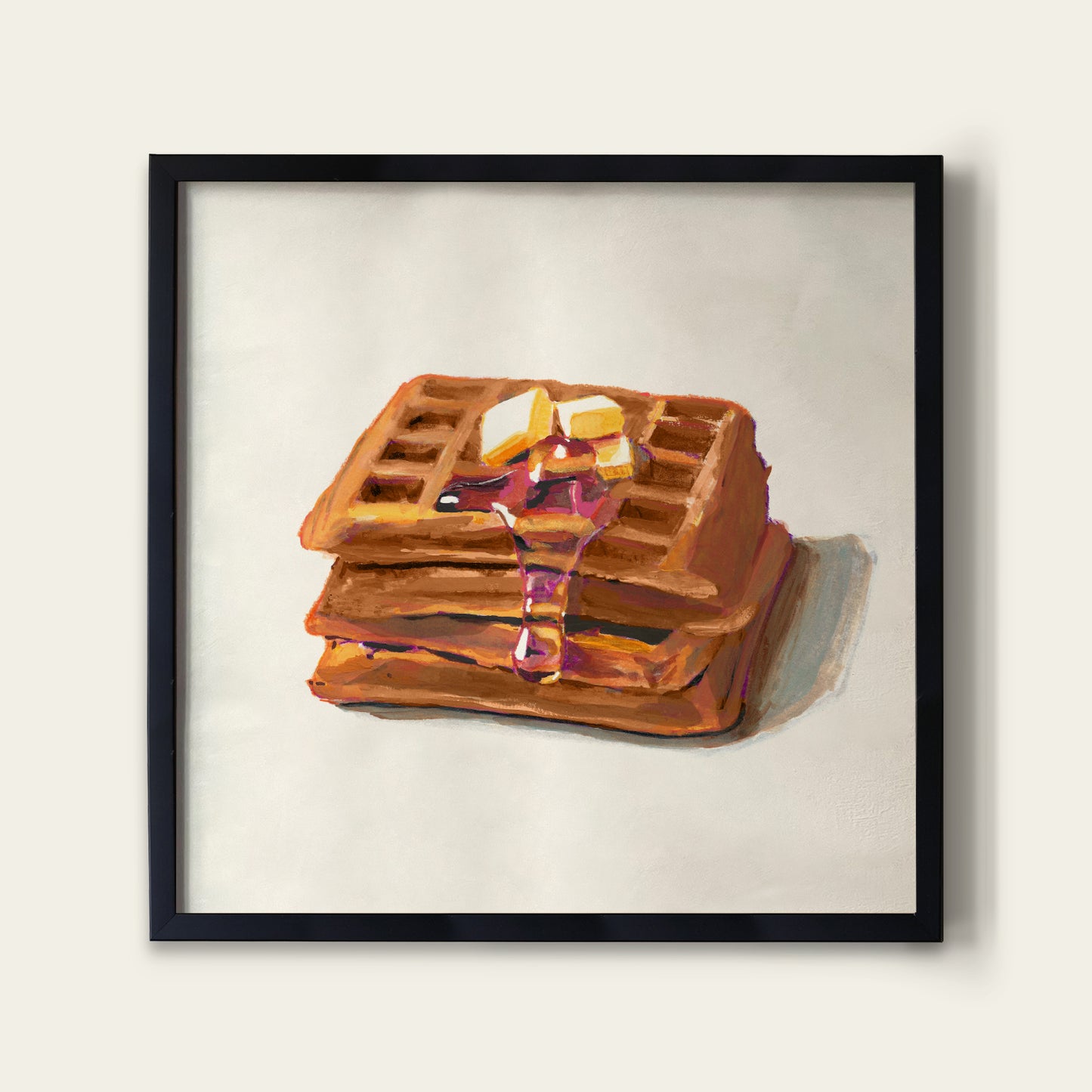 Waffle with Syrup Print