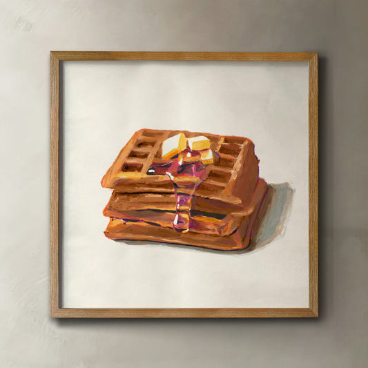 Waffle with Syrup Print
