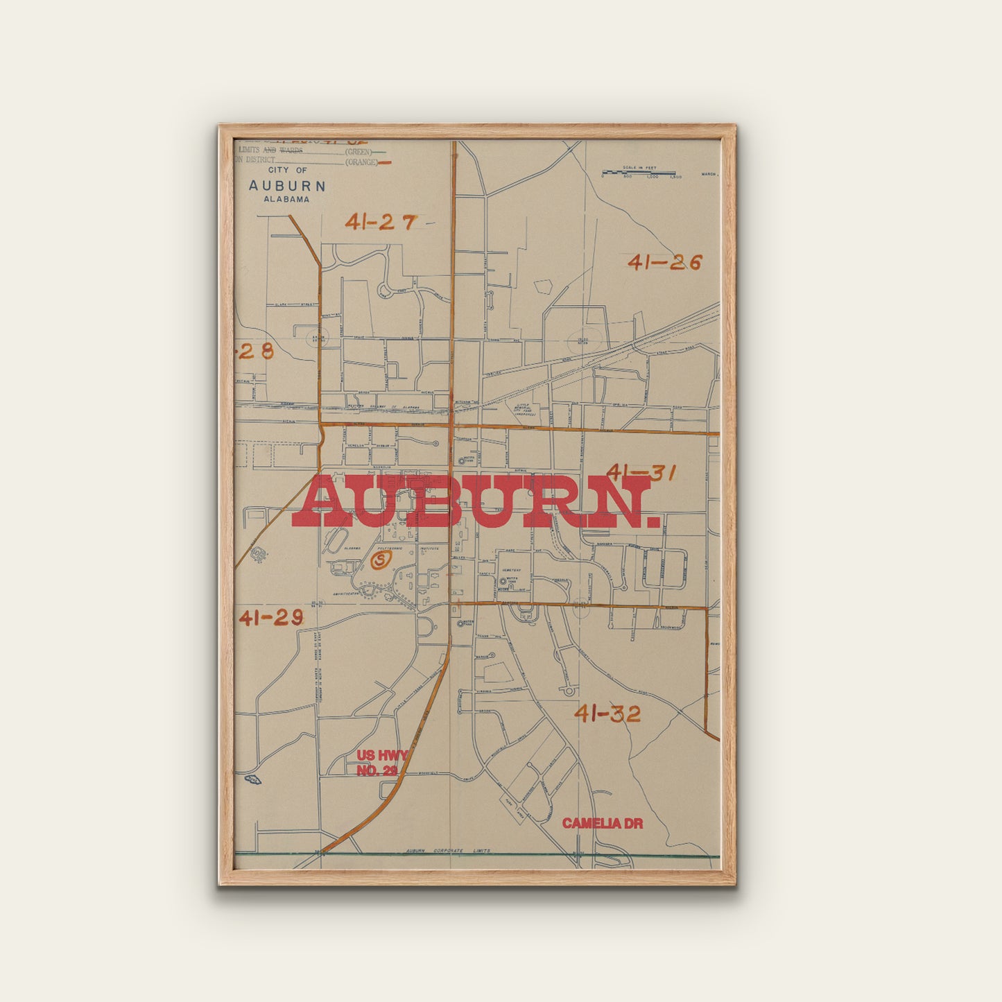 Auburn Map I