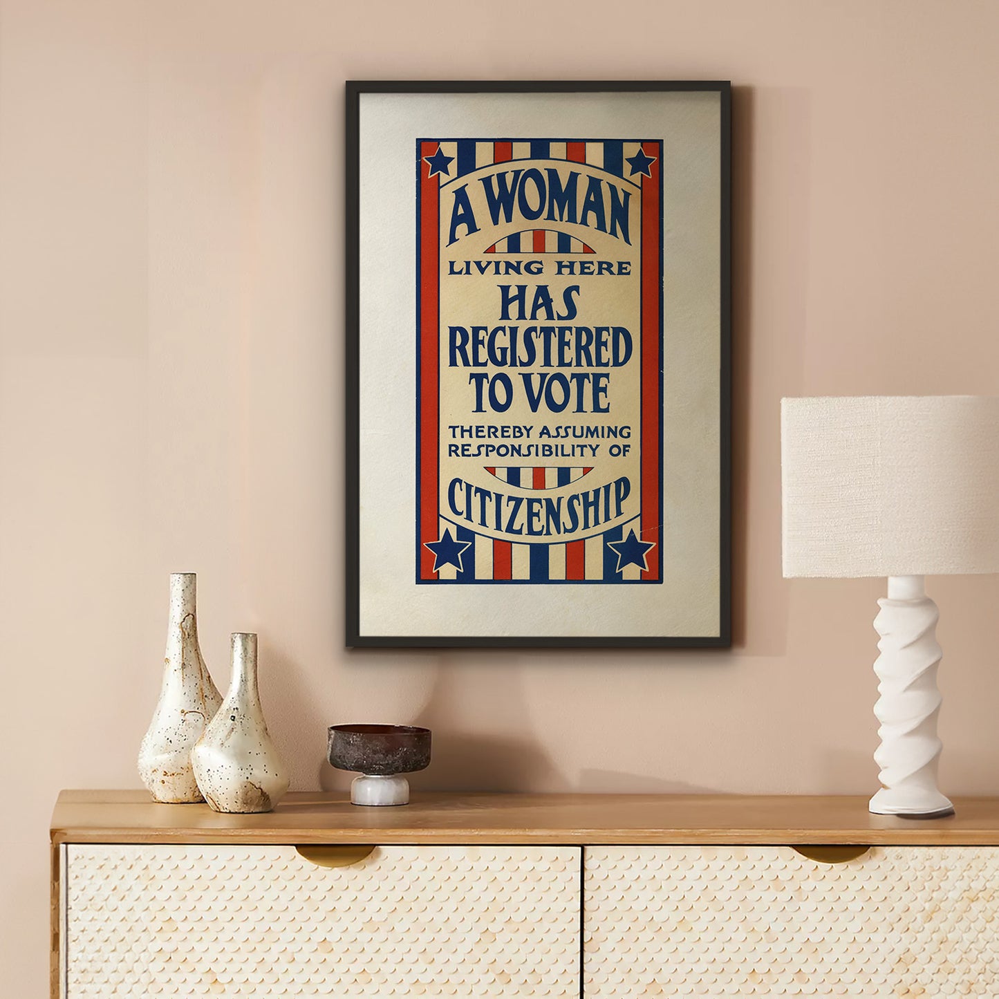 A Woman Has Registered To Vote Print
