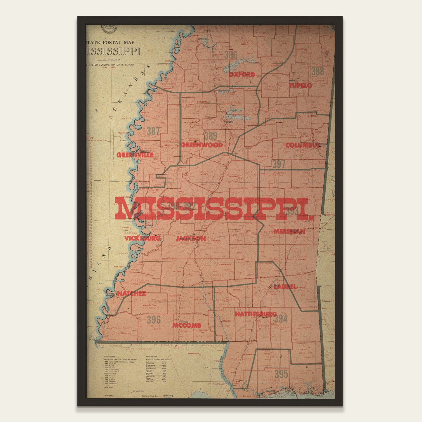 Mississippi State Map