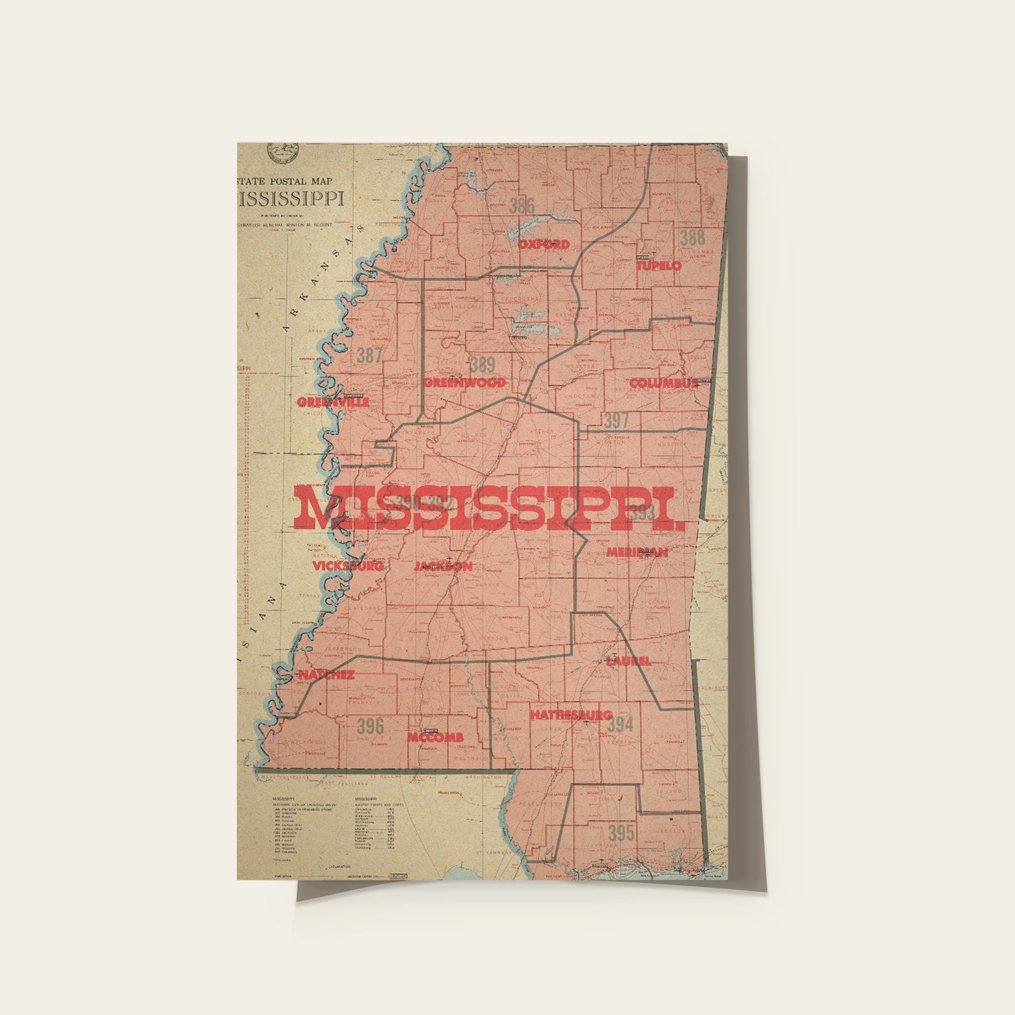 Mississippi State Map