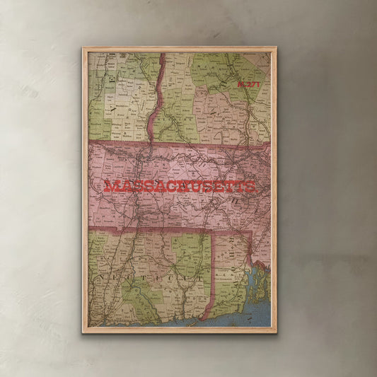 Massachusetts State Map I