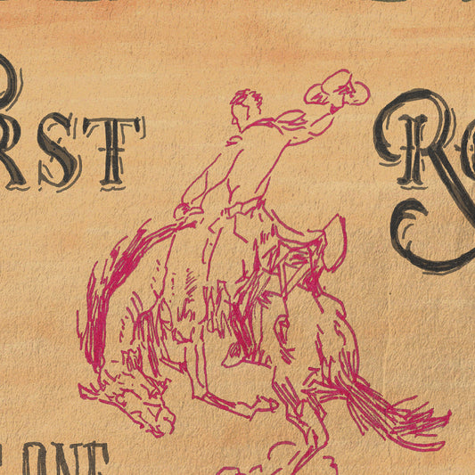 First Rodeo Ticket Postcard
