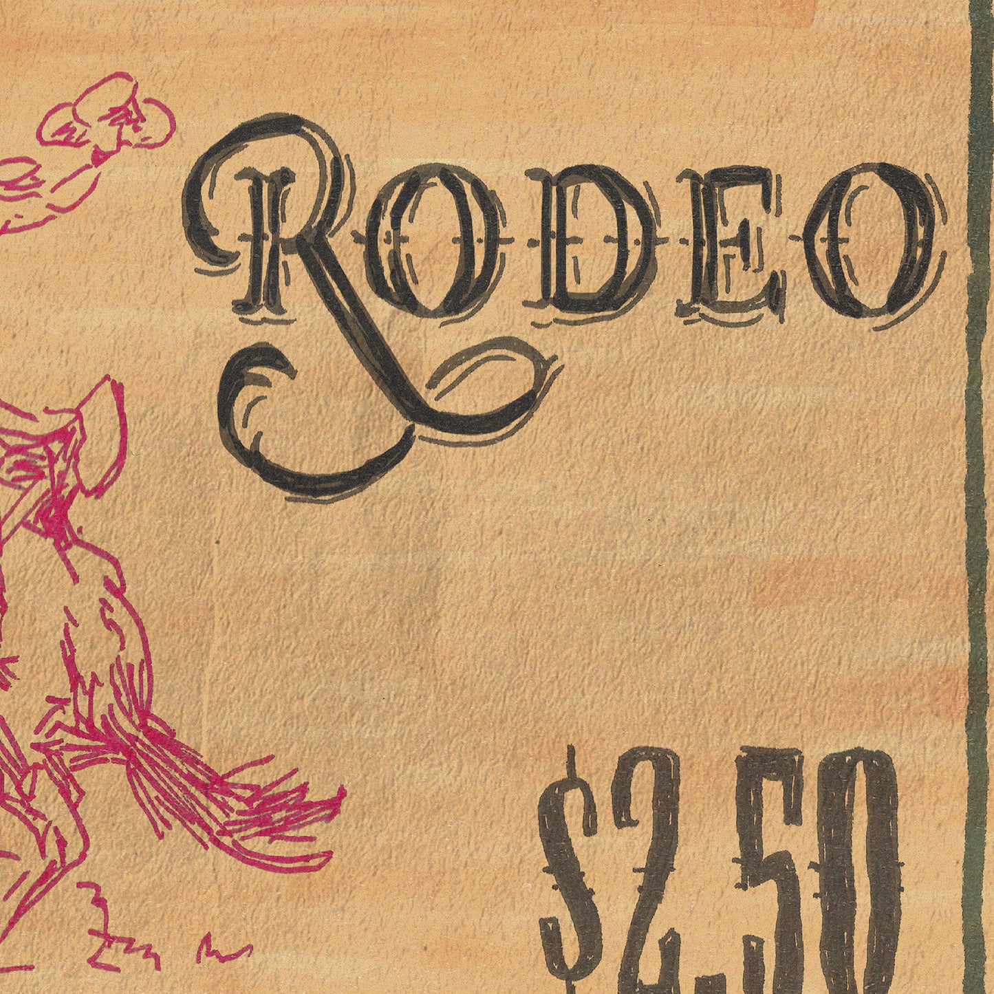 First Rodeo Ticket Postcard
