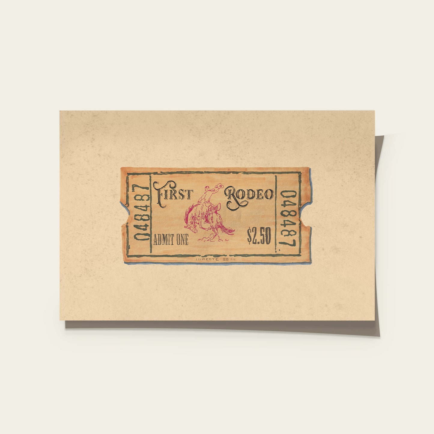 First Rodeo Ticket Print