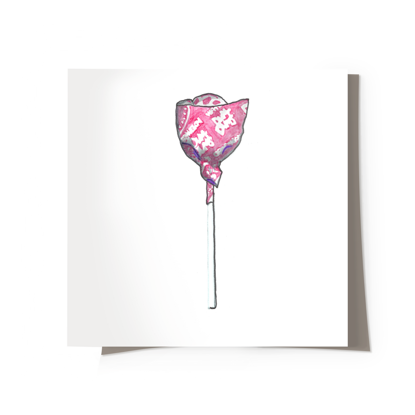 Pink Lollipop Print