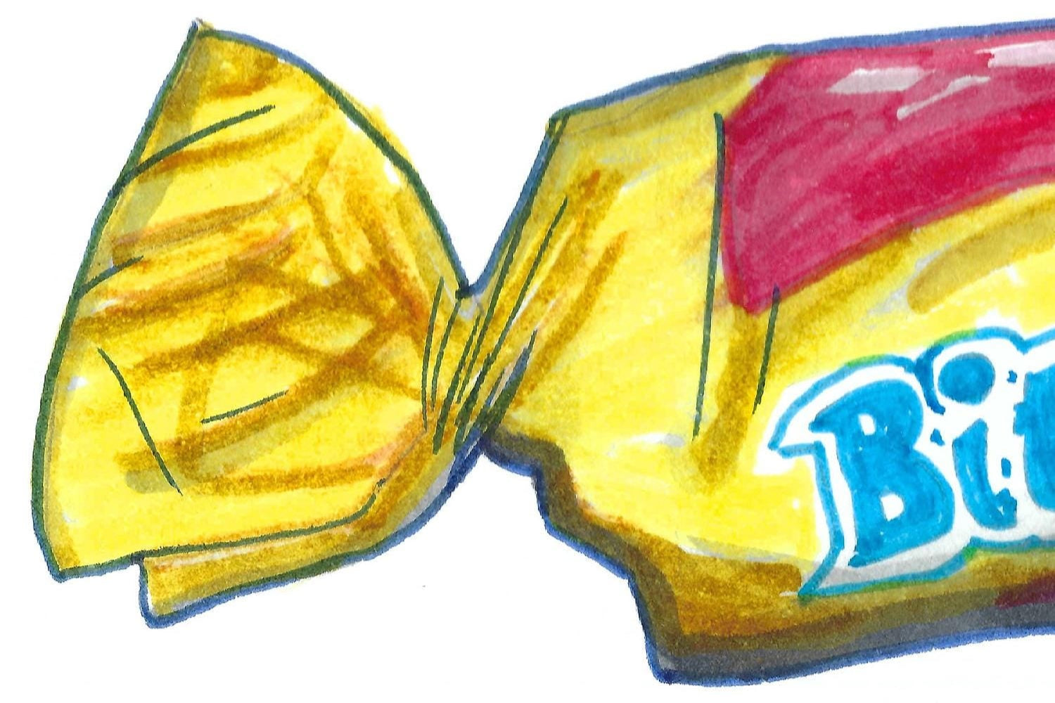 Candy art closeup detail - Bit O Honey