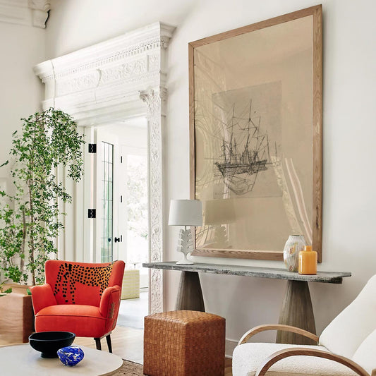 Vintage Sailboat Sketch I