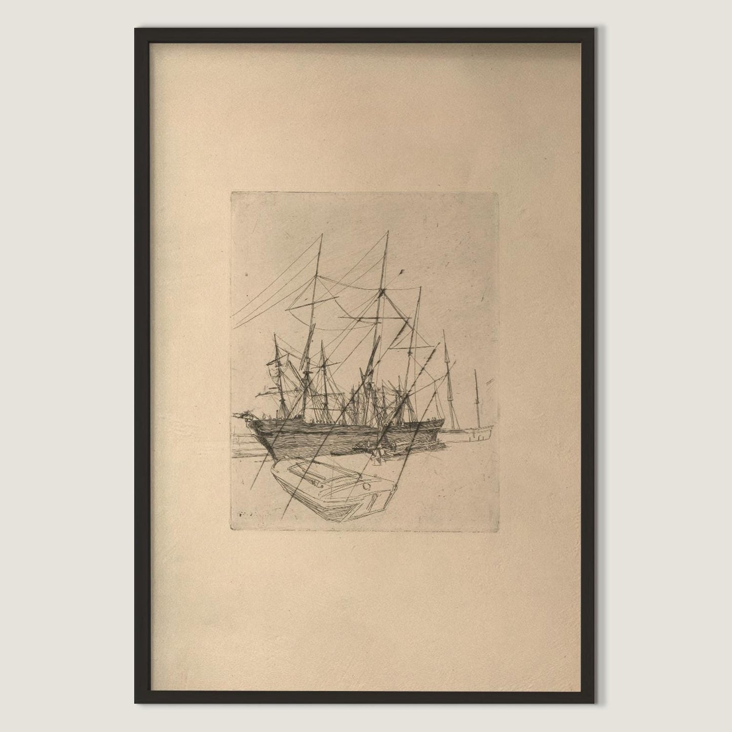 Vintage Sailboat Sketch I