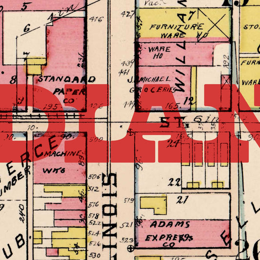Indianapolis Map I Postcard