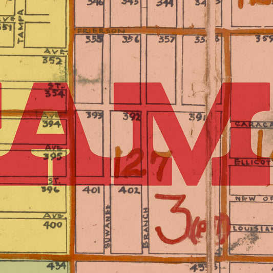 Tampa Map I Postcard