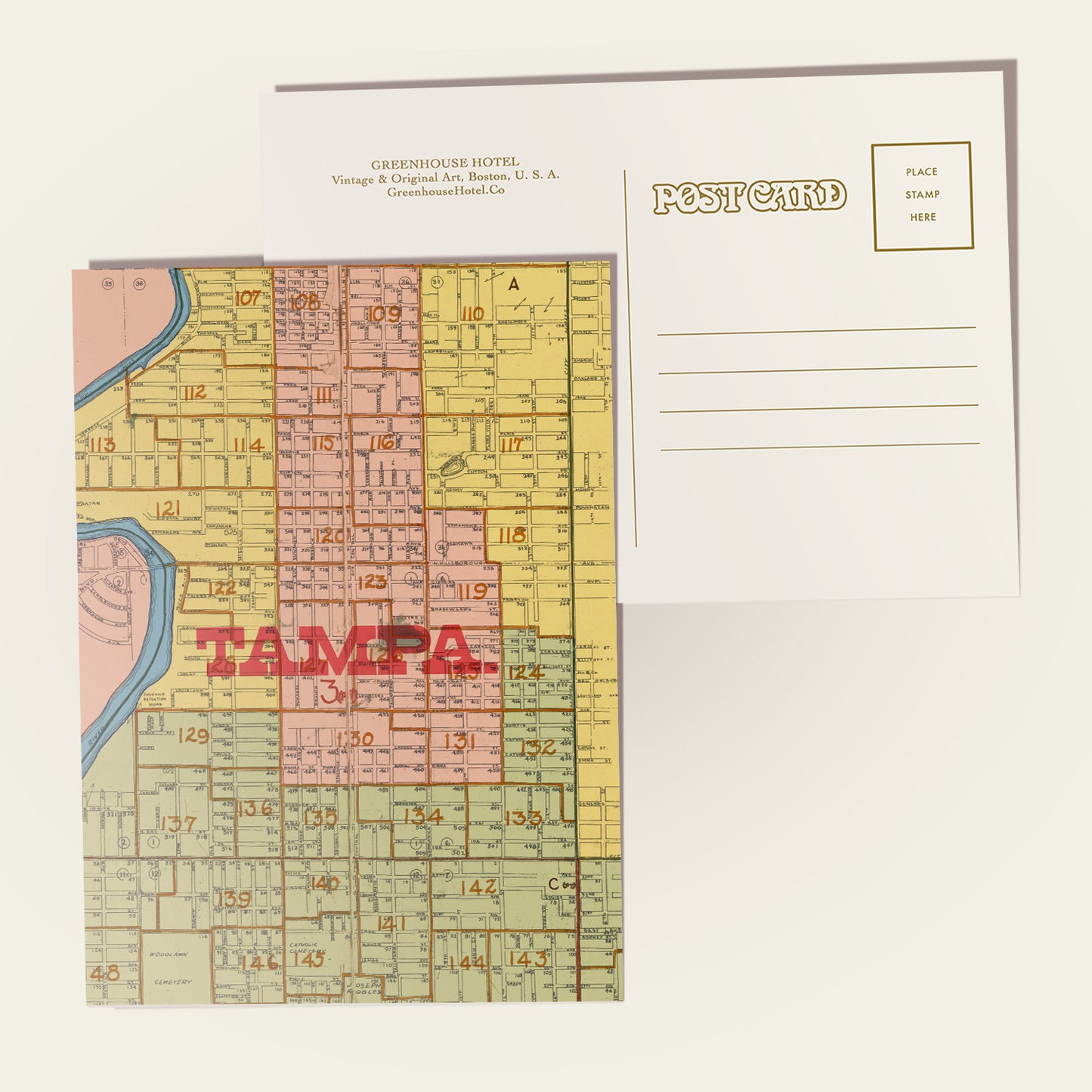 Tampa Map I Postcard
