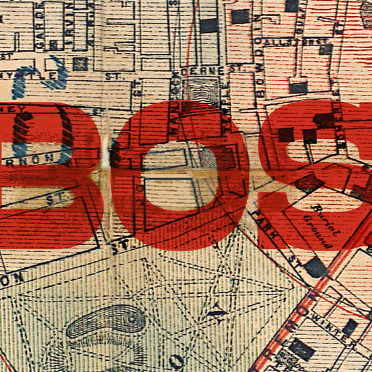 Boston Map II Postcard