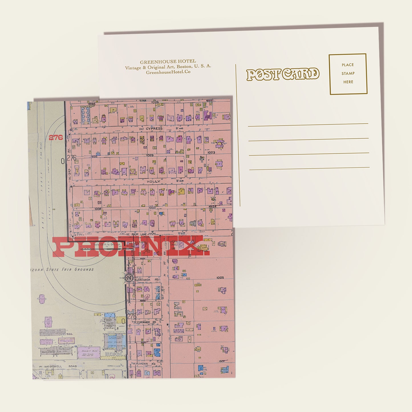 Phoenix Map Postcard