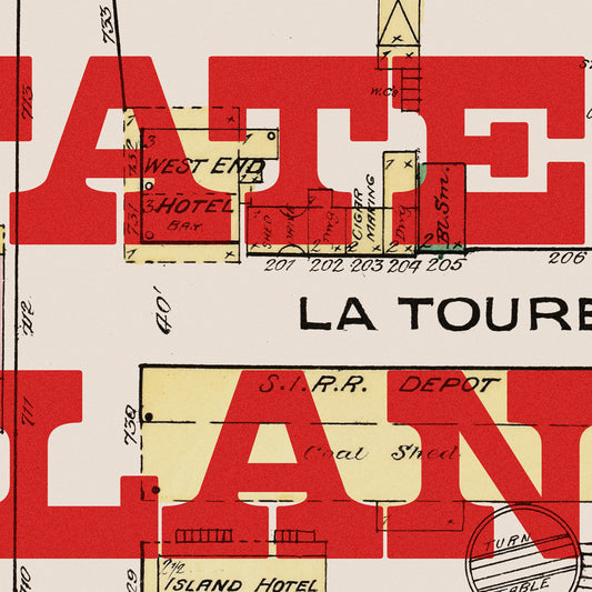 Staten Island Map Postcard