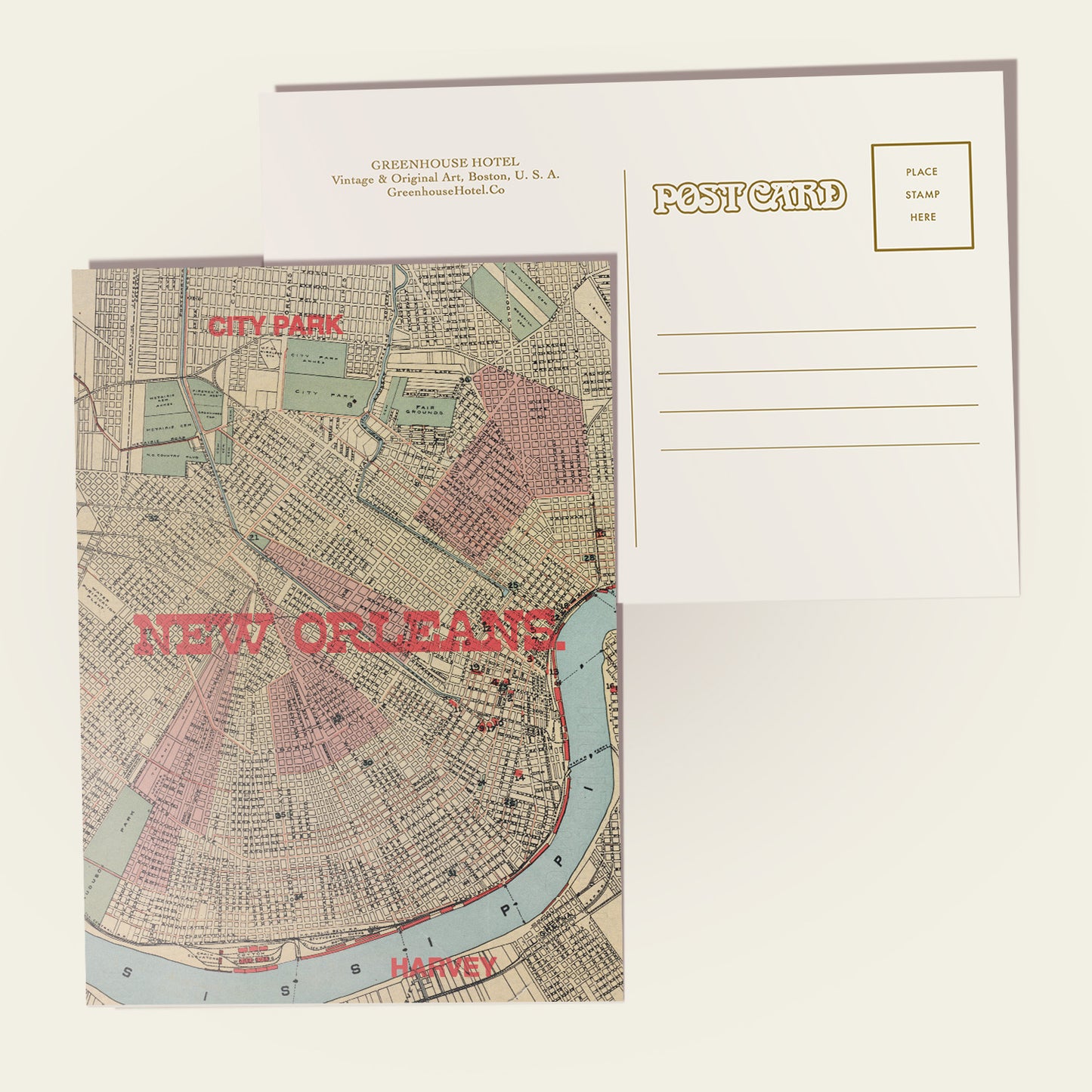 New Orleans Map Postcard