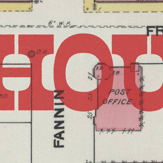 Houston Map Postcard