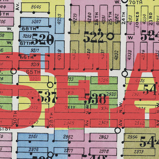 Seattle Map Postcard