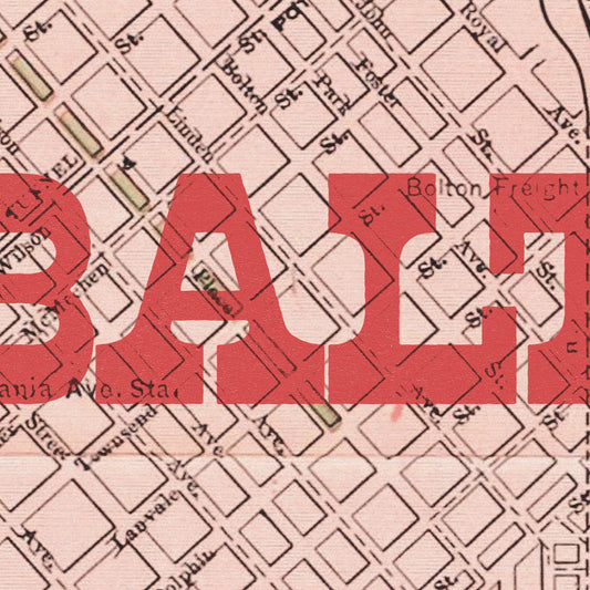 Baltimore Map I Postcard