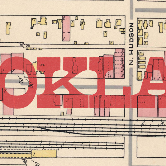 Oklahoma City Map Postcard