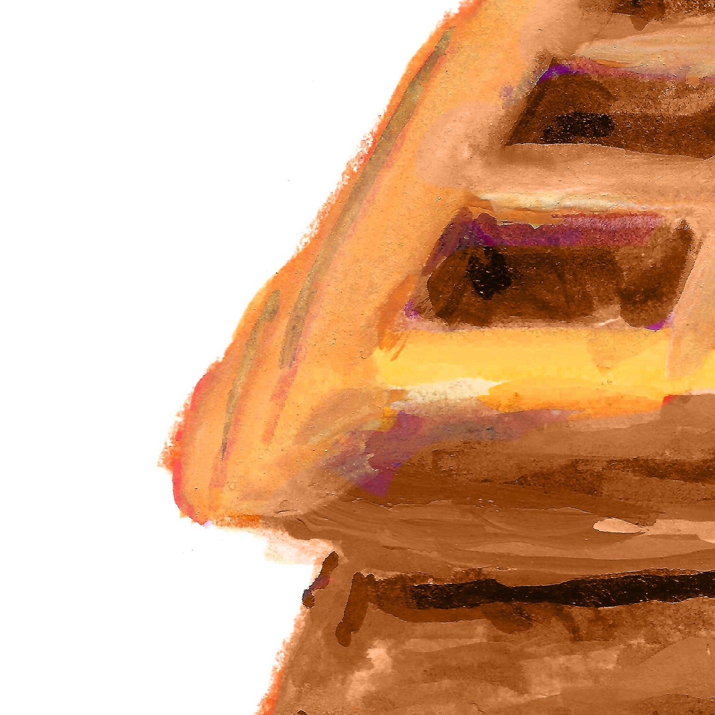 Waffle with Syrup Print
