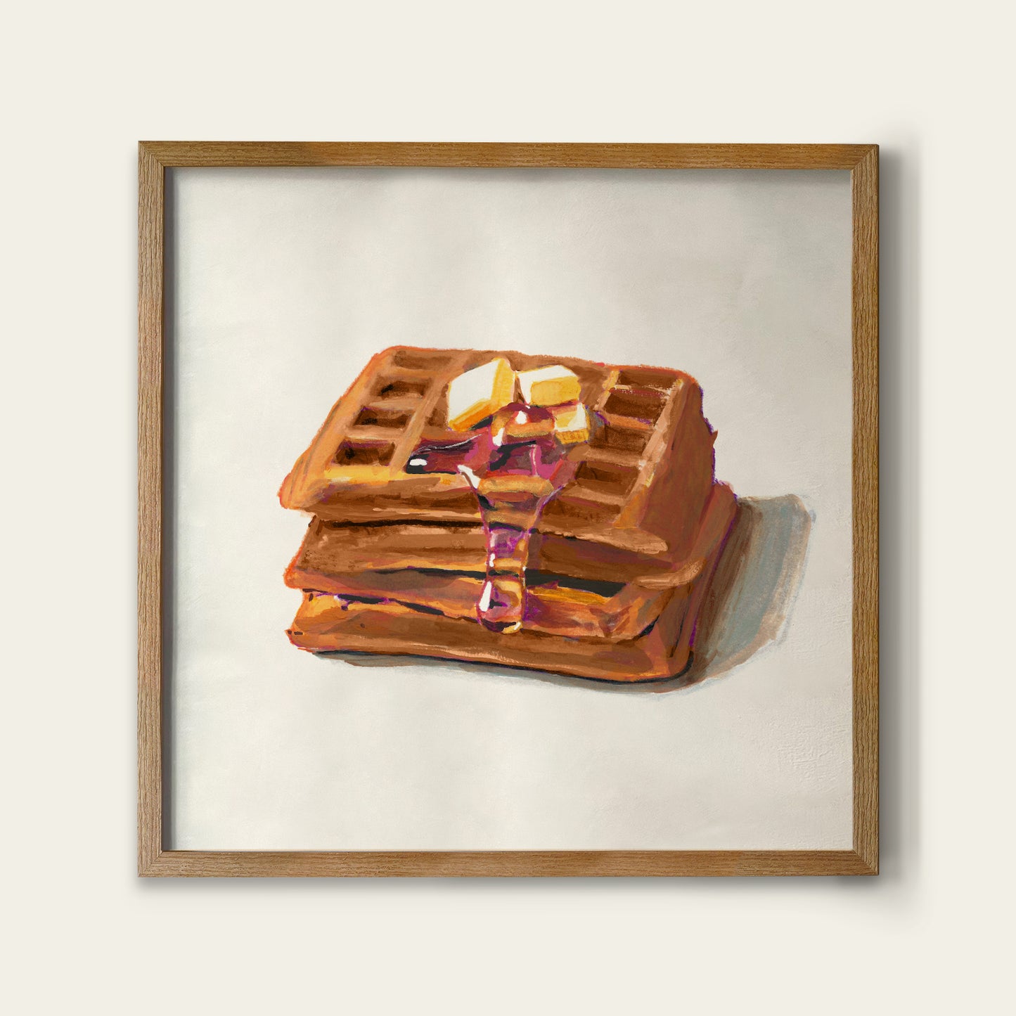 Waffle with Syrup Print