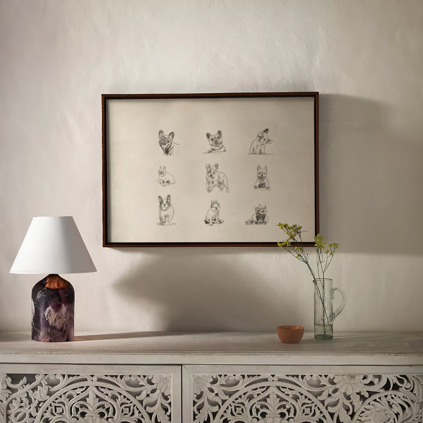 French Bulldog Sketches Print