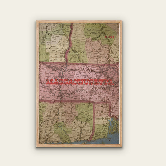 Massachusetts State Map I