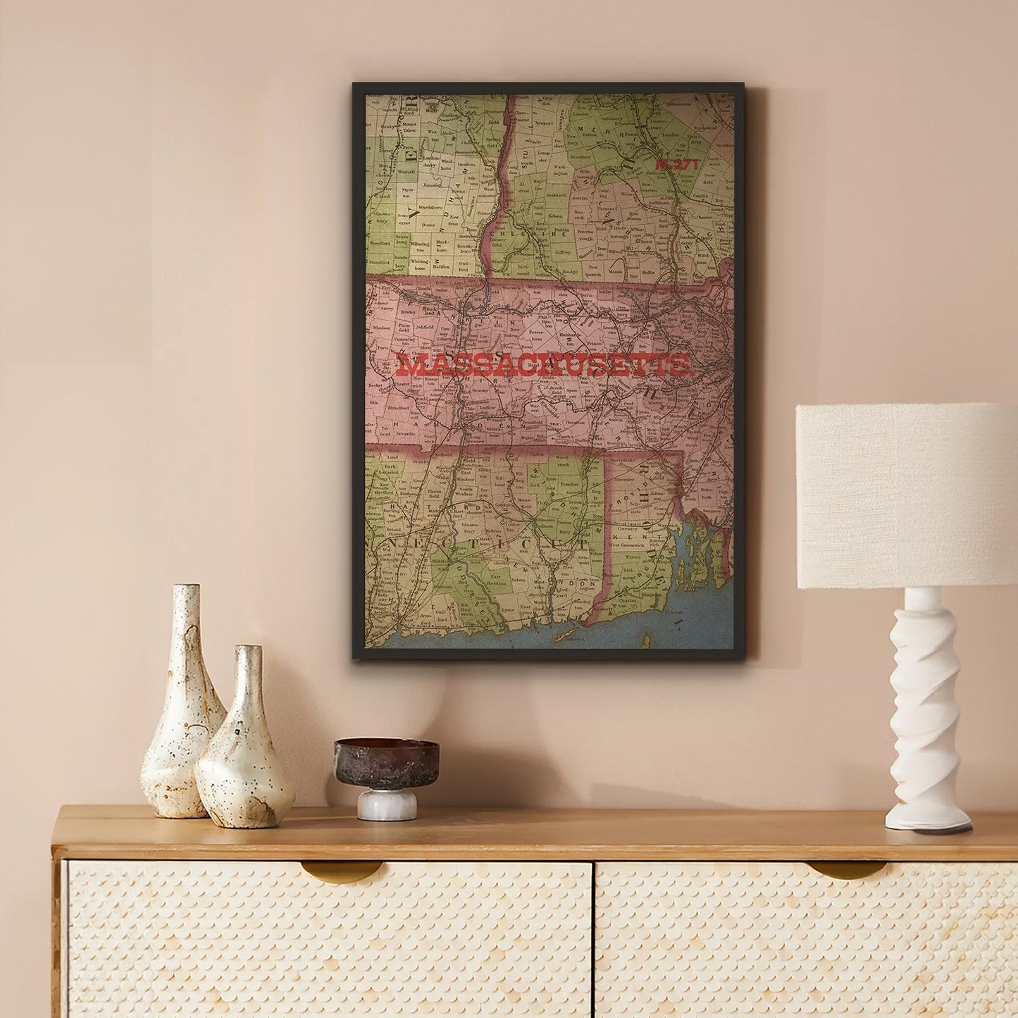 Massachusetts State Map I