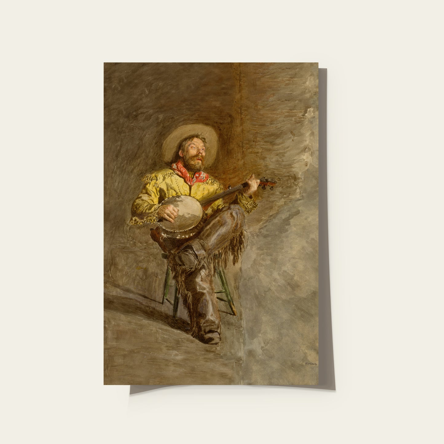 Cowboy Singing Print