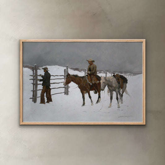Cowboys in Snow Print