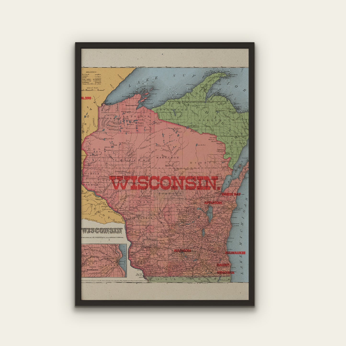 Wisconsin State Map