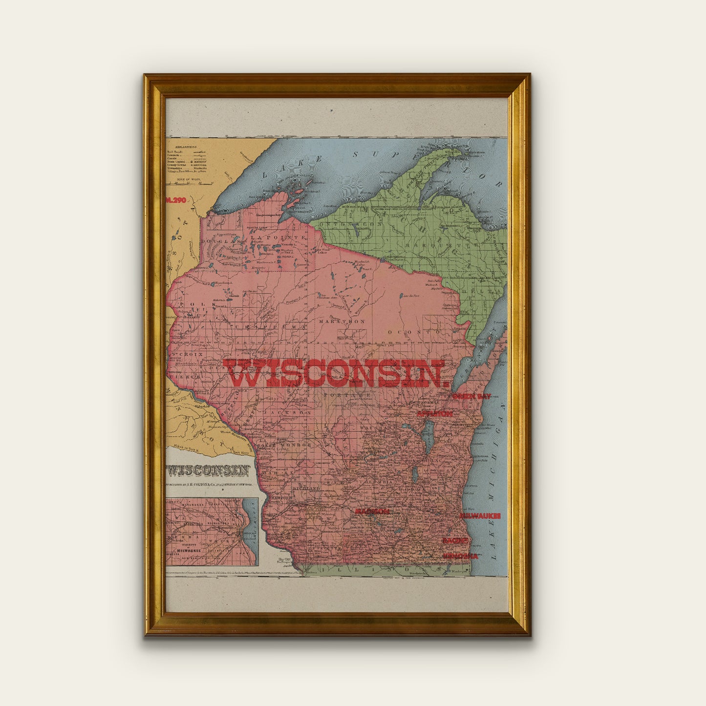 Wisconsin State Map