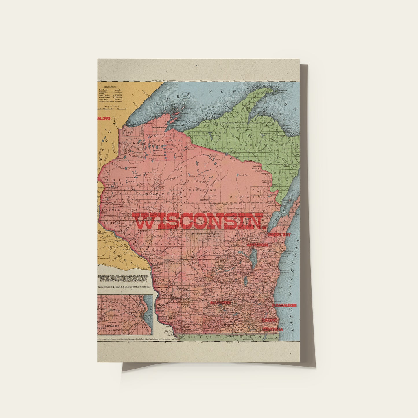 Wisconsin State Map