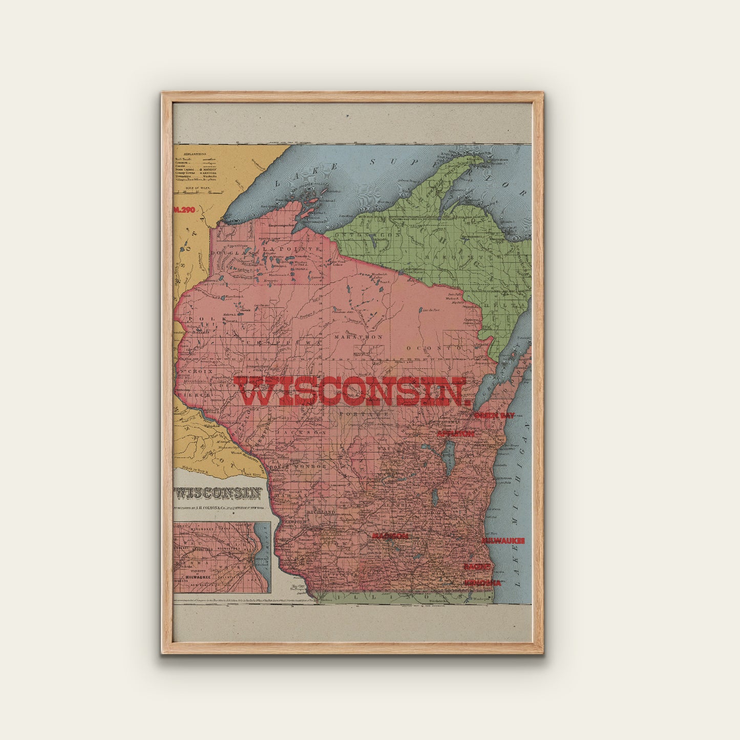 Wisconsin State Map