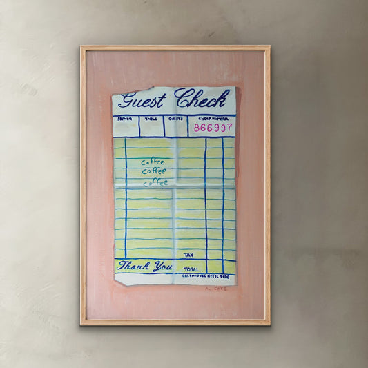Personalized Guest Check Poster Print