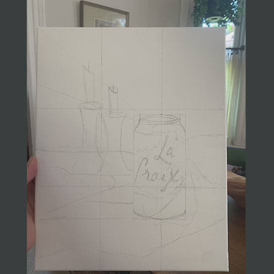Process timelapse: Pamplemousse La Croix oil painting