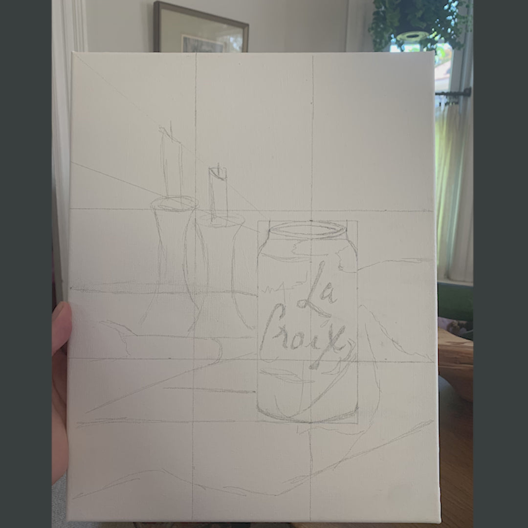 Process timelapse: Pamplemousse La Croix oil painting